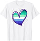 MLM Flag With Heart Man Loving Man Gay Vincian MLM Pride T-Shirt - T-Shirt | White