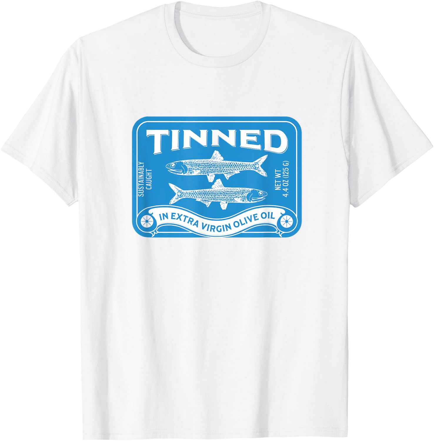 Tinned fish tinned sardines tin fish Y2K Italian summer Men Women T-Shirt - T-Shirt | White