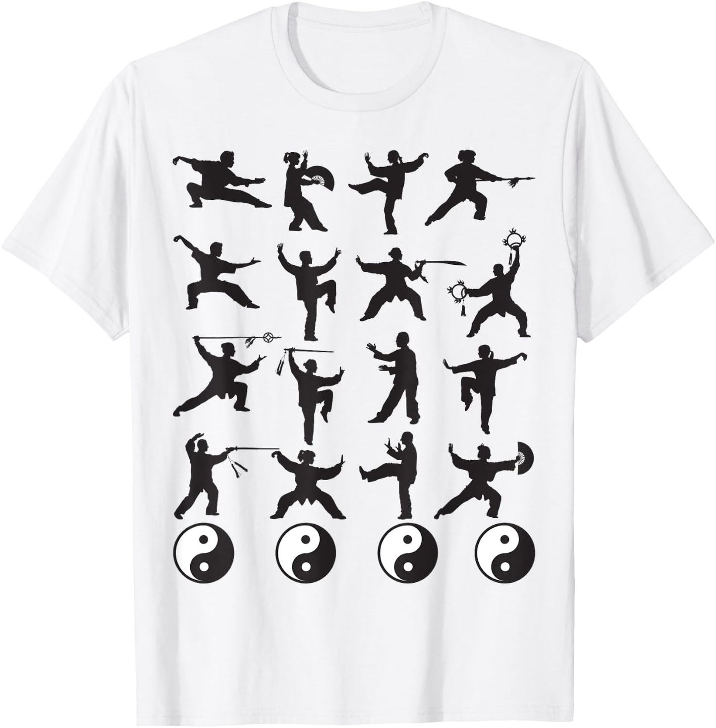 Yin Yang Shirt Tai Chi Pose Qigong Martial Art Men Women Kid T-Shirt - T-Shirt | White