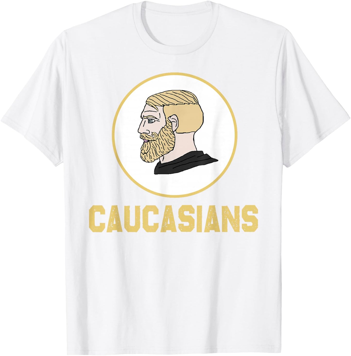 Caucasians Funny Vintage Caucasians Pride T-Shirt - T-Shirt | White
