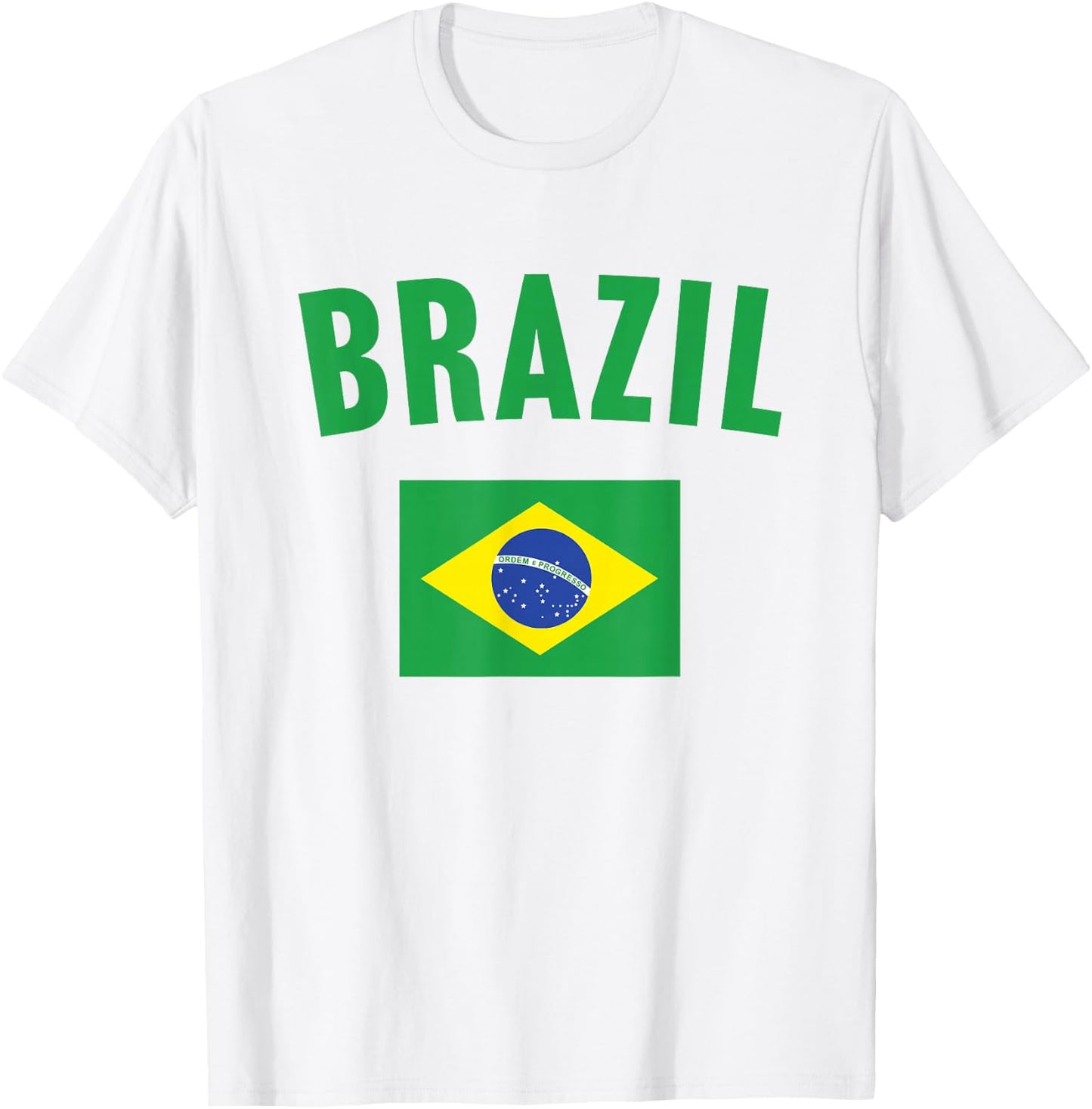 Brazil Flag T-Shirt - T-Shirt | White