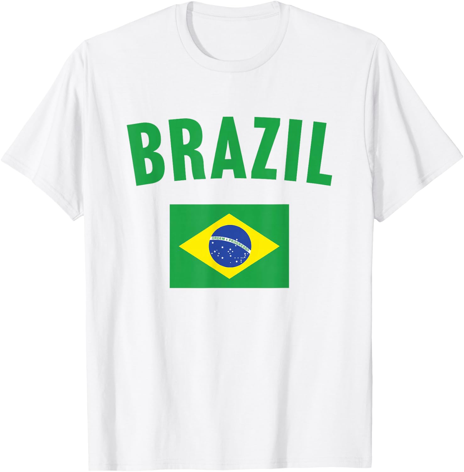 Brazil Flag T-Shirt - T-Shirt | White