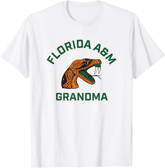 Florida A&M University FAMU Rattlers Arched Grandma T-Shirt - T-Shirt | White