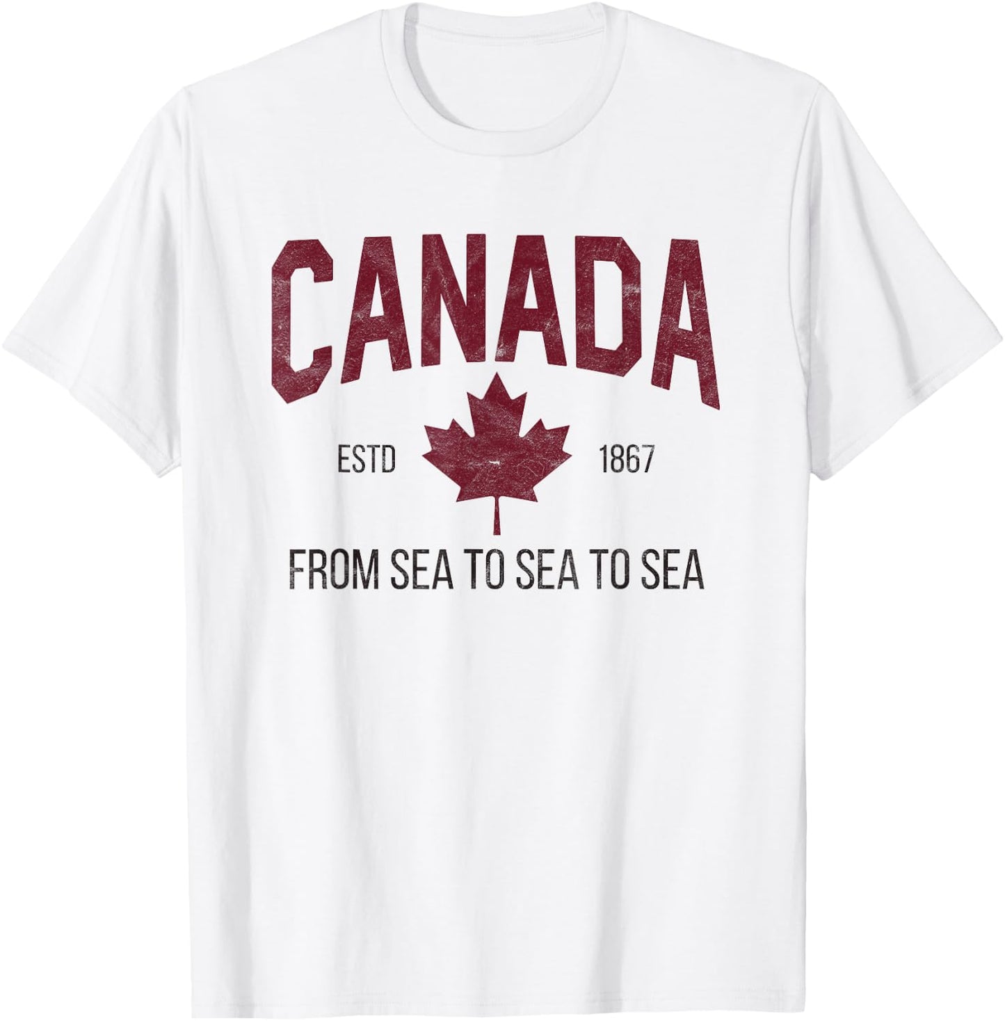 Canada Maple Leaf Flag Canadian T-Shirt - T-Shirt | White