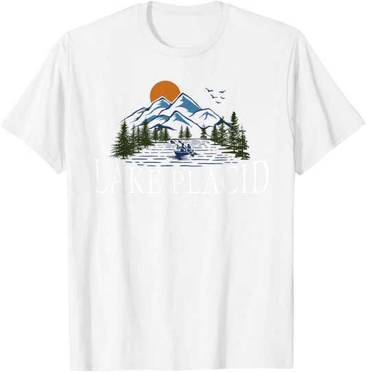 Lake Placid New York T-Shirt - T-Shirt | White