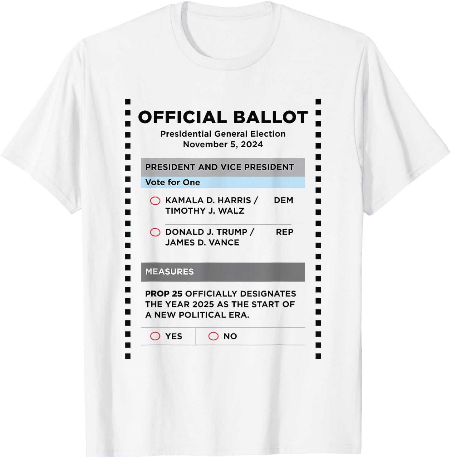 Mail-in Ballot Funny 2024 Election Pun Halloween Costume T-Shirt - T-Shirt | White