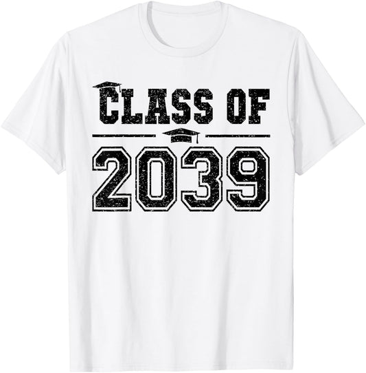 Class of 2039 Grow With Me Graduation First Day of School T-Shirt - T-Shirt | White