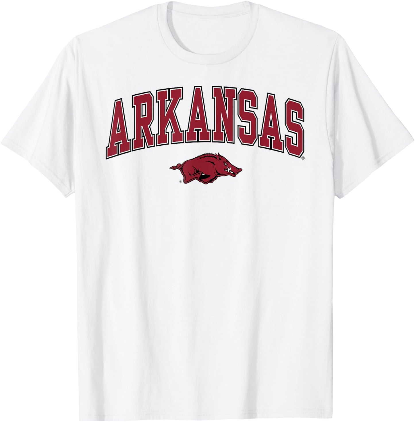 Arkansas Razorbacks Arch Over Officially Licensed T-Shirt - T-Shirt | White