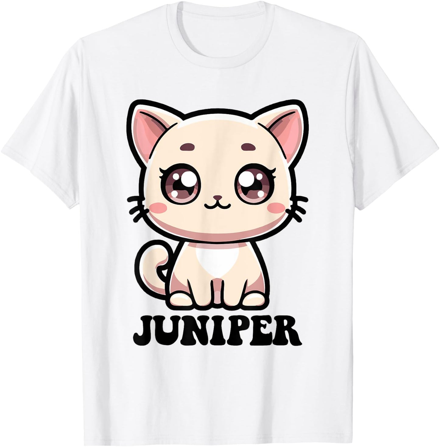 Juniper Cute Kitty Cat Design for Girls Name Juniper T-Shirt - T-Shirt | White