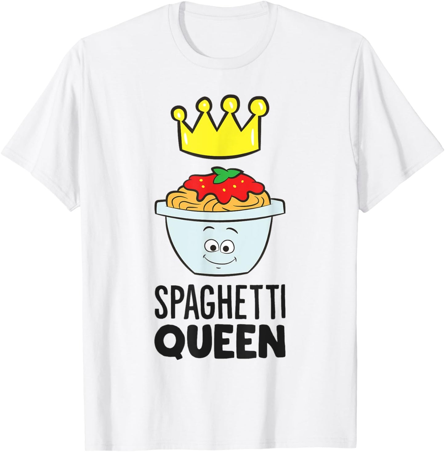 Pasta Queen Funny Spaghetti T-Shirt - T-Shirt | White