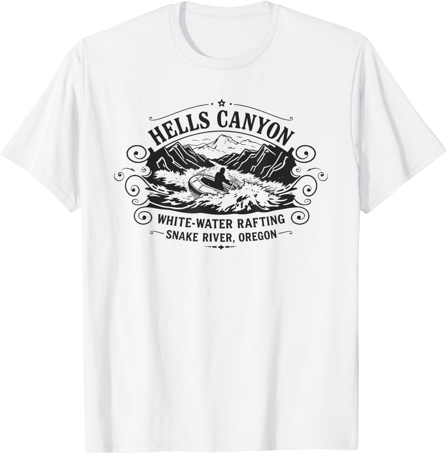 Hells Canyon White Water Rafting Snake River Oregon T-Shirt - T-Shirt | White