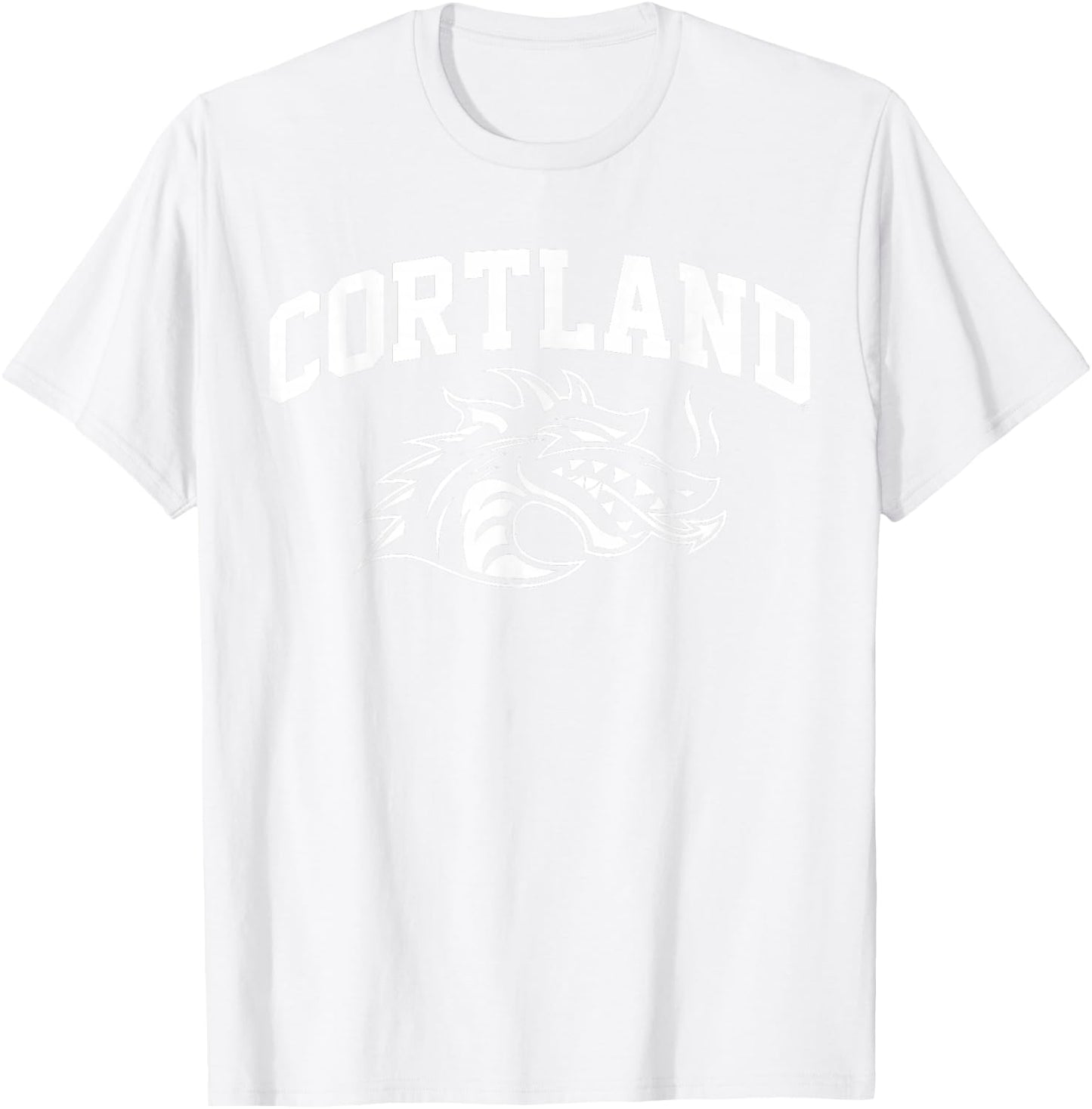 SUNY Cortland Red Dragons Athletics Logo T-Shirt - T-Shirt | White