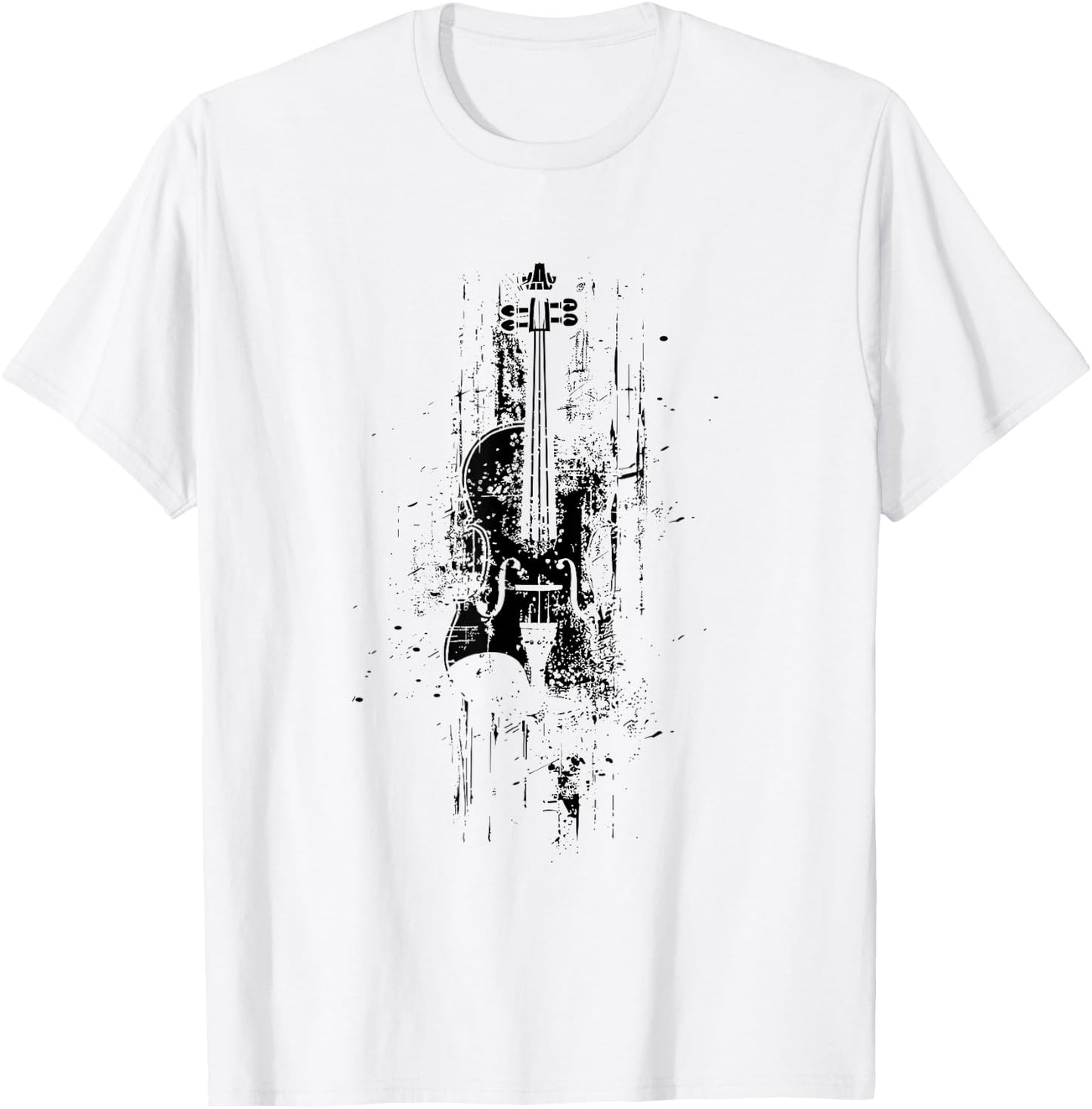 Violin Sketch Fiddle Music School T-Shirt - T-Shirt | White