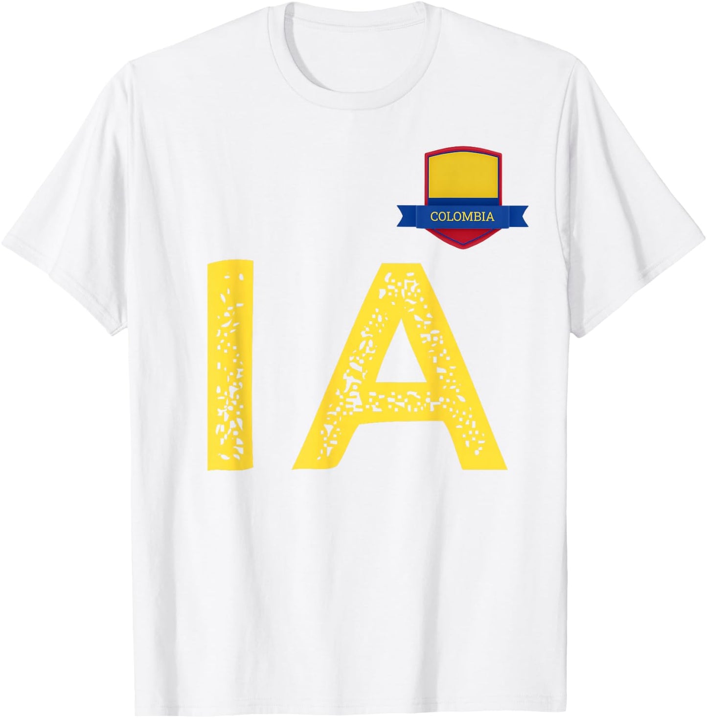 Colombia Human-Flag Letter I and A Colombian T-Shirt - T-Shirt | White