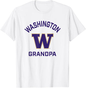 University of Washington Huskies Arched Grandpa T-Shirt - T-Shirt | White