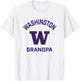 University of Washington Huskies Arched Grandpa T-Shirt - T-Shirt | White