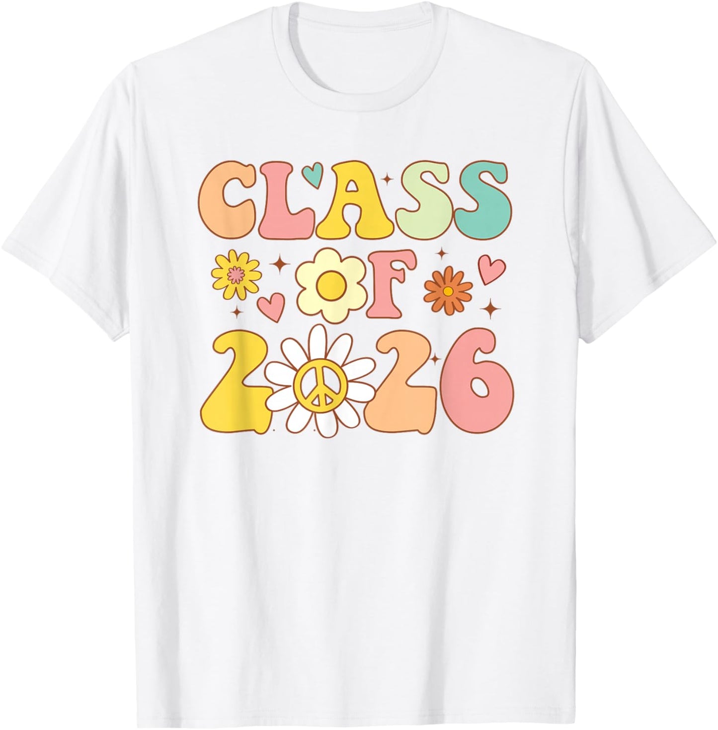 Retro Class of 2026 High School Senior Graduation Girls T-Shirt - T-Shirt | White