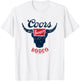 Coors Banquet Rodeo Distressed Bull Horns Badge T-Shirt - T-Shirt | White