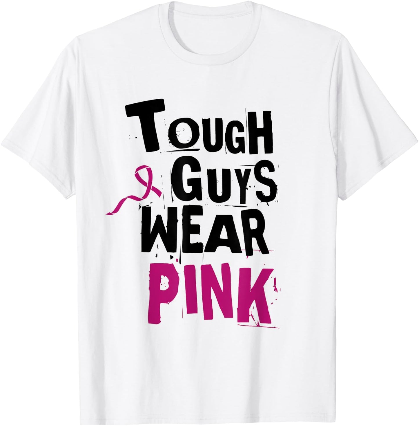 Breast Cancer Awareness Tough Guys Wear Pink , keds boys T-Shirt - T-Shirt | White