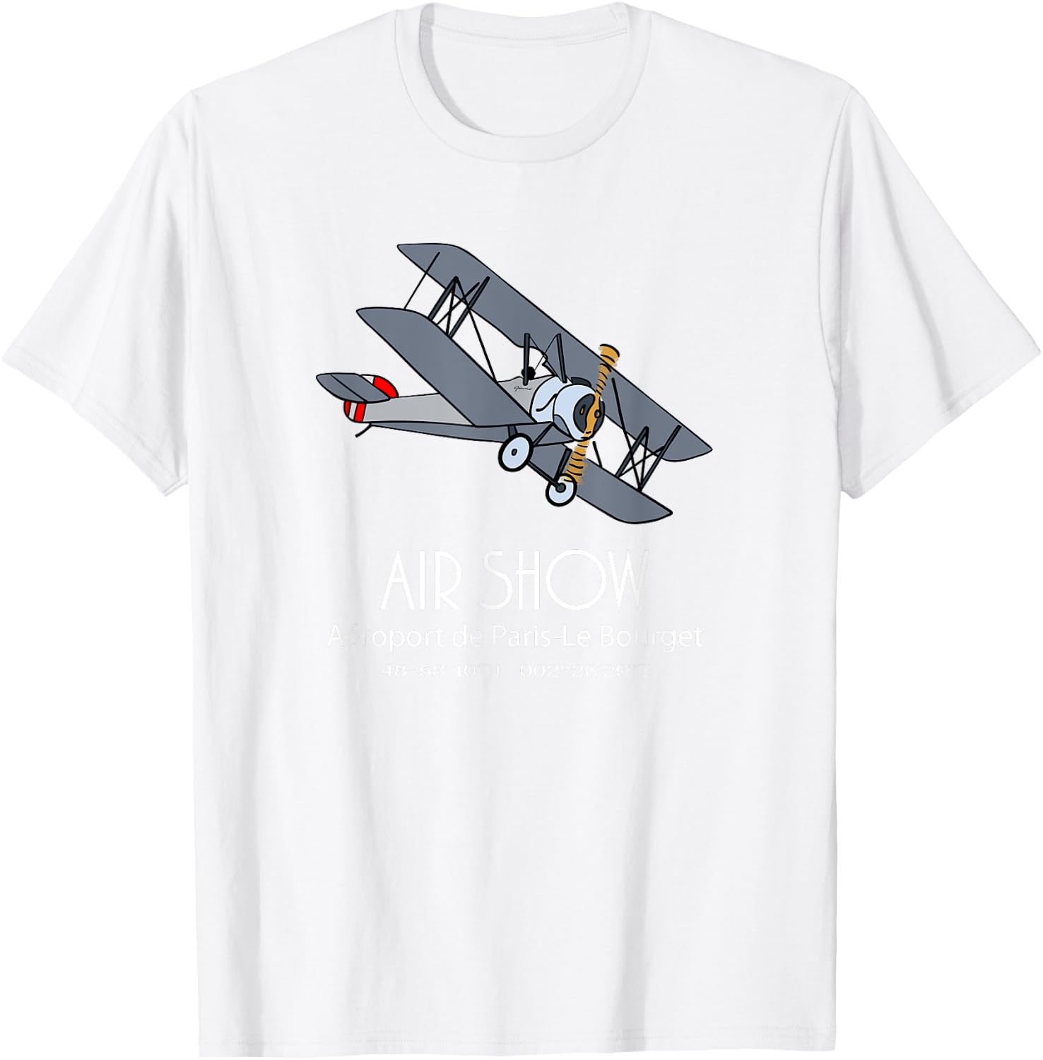 Vintage Biplane Air Show Aviation T-Shirt - T-Shirt | White
