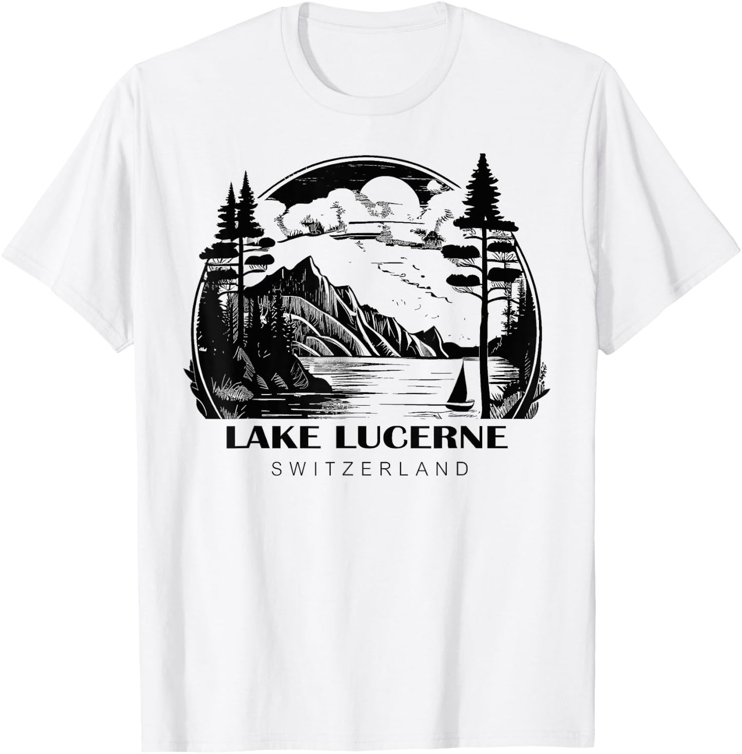 Lake Lucerne Switzerland T-Shirt - T-Shirt | White