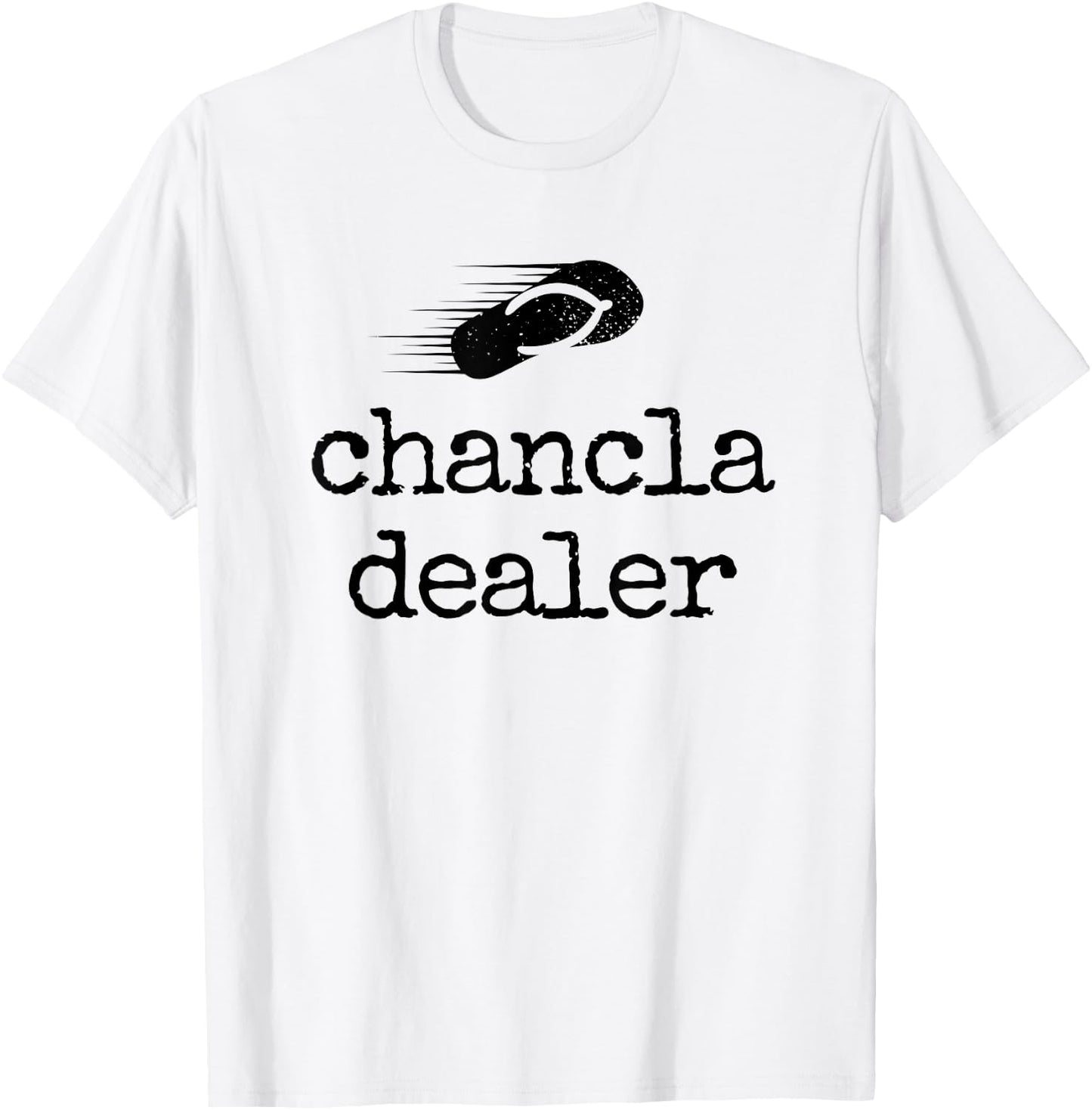 Chancla Dealer Retro Hispanic Heritage Month Mom Chancleta T-Shirt - T-Shirt | White