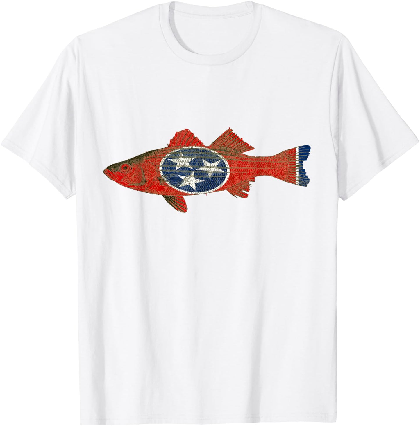 Tennessee Volunteer State Fish Flag Shirt Women Yout T-Shirt - T-Shirt | White