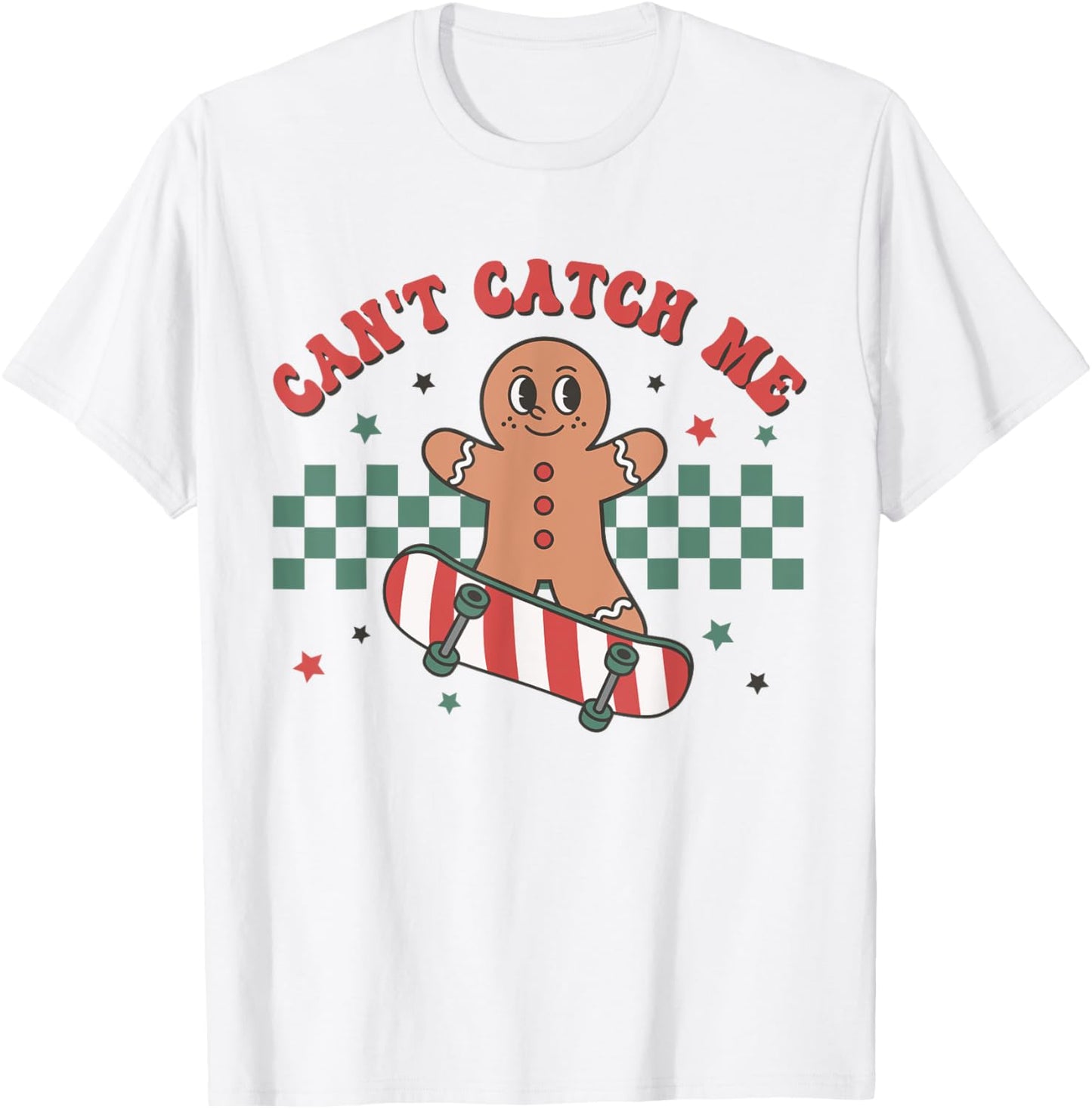 Can't Catch Me Gingerbread Christmas Cookies Toddler Kids T-Shirt - T-Shirt | White