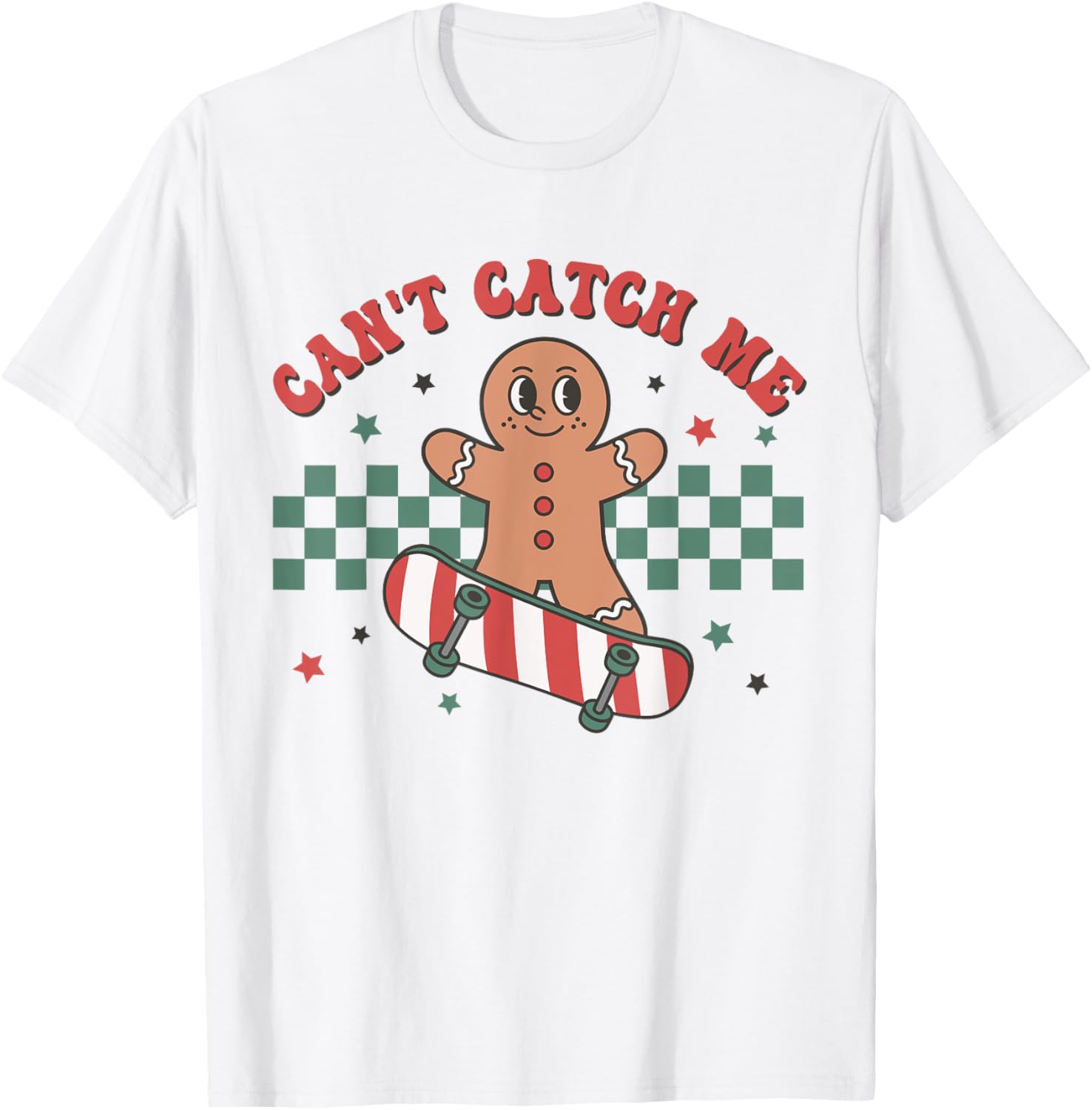 Can't Catch Me Gingerbread Christmas Cookies Toddler Kids T-Shirt - T-Shirt | White