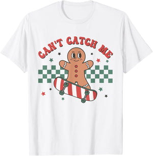 Can't Catch Me Gingerbread Christmas Cookies Toddler Kids T-Shirt - T-Shirt | White