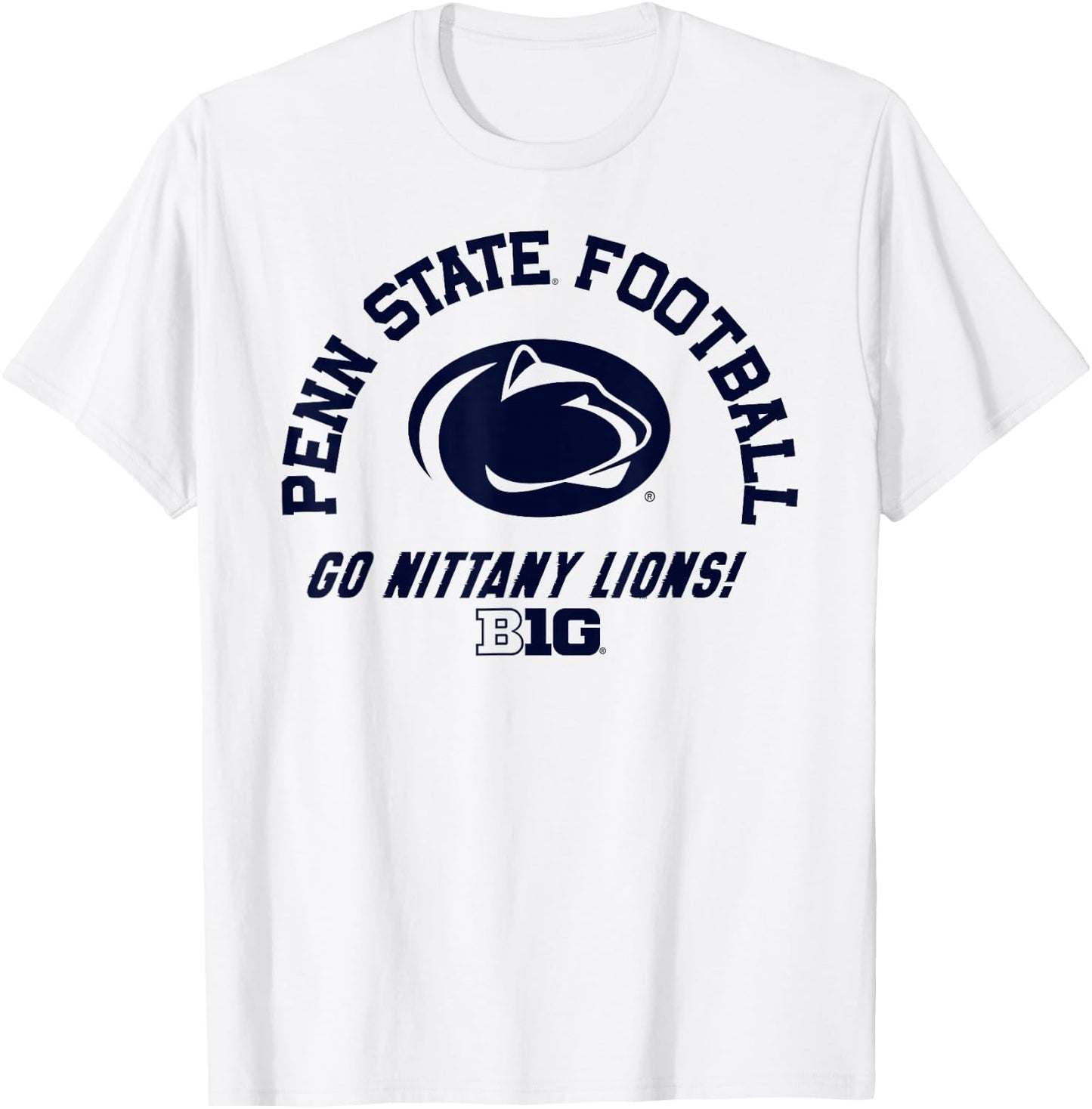 Penn State Nittany Lions Big 10 Football White T-Shirt - T-Shirt | White