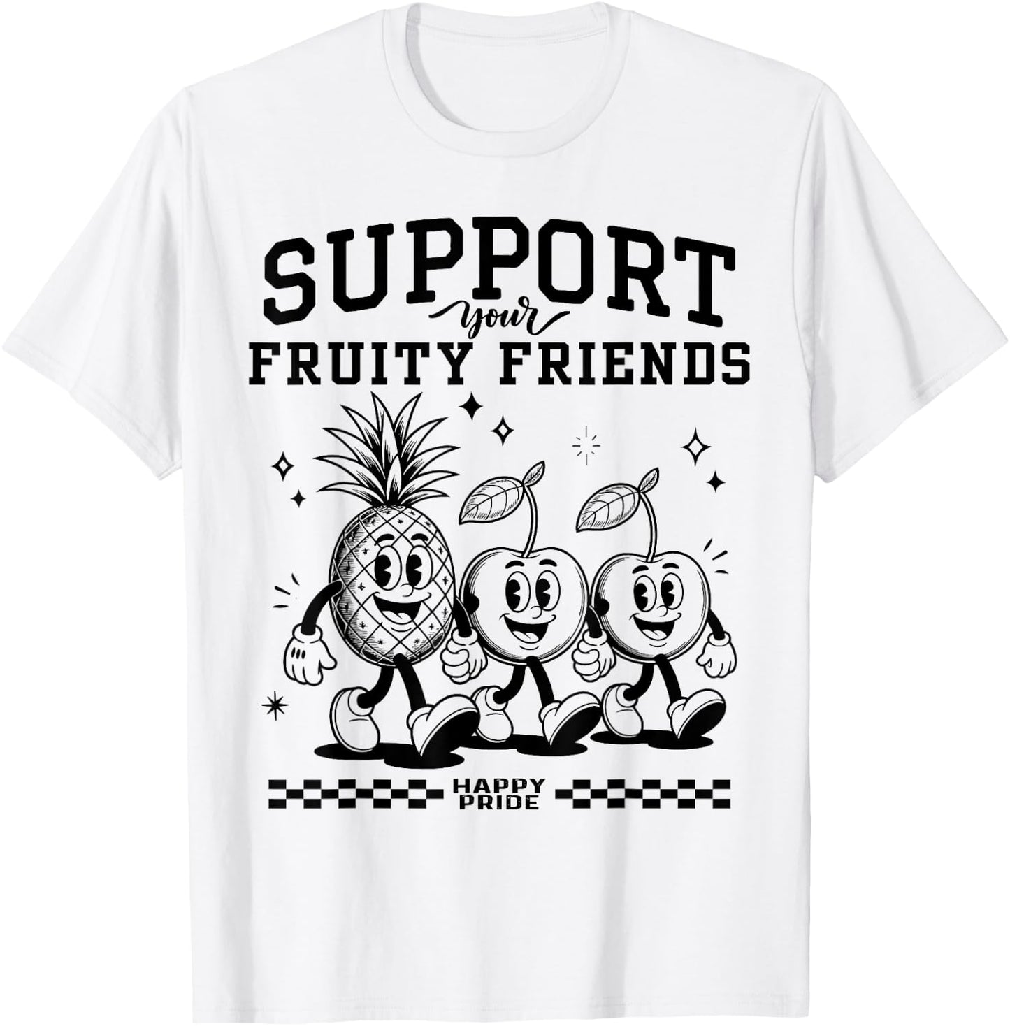 Support Your Fruity Friends T-Shirt - T-Shirt | White