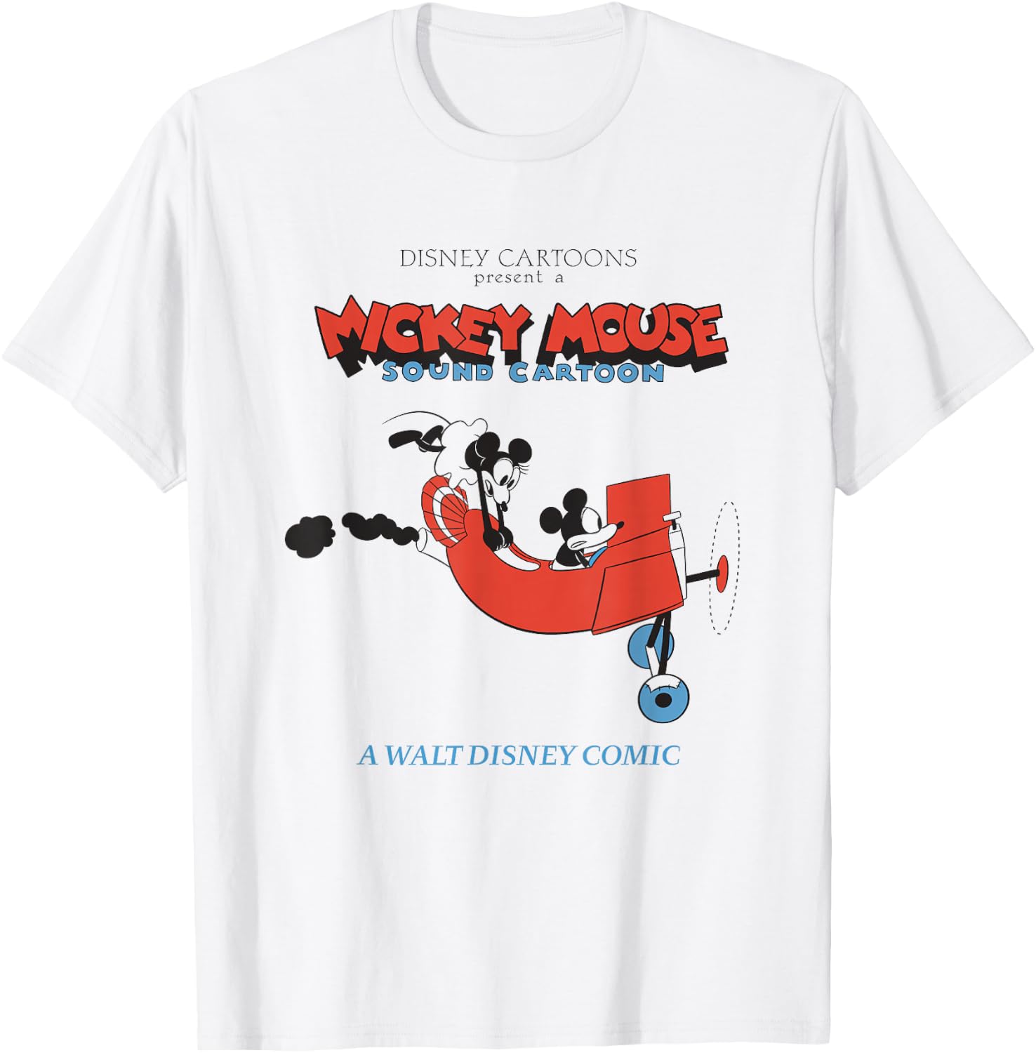 Disney Mickey And Friends Mickey Mouse Sound Cartoon Retro T-Shirt - T-Shirt | White