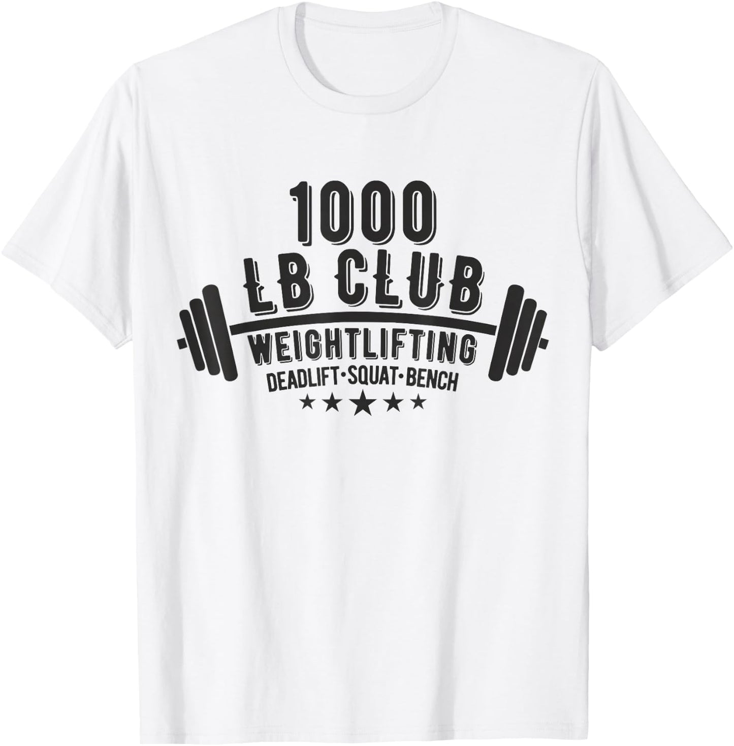 1000 Lb Club Powerlifting Gym Workout Fitness Product T-Shirt - T-Shirt | White