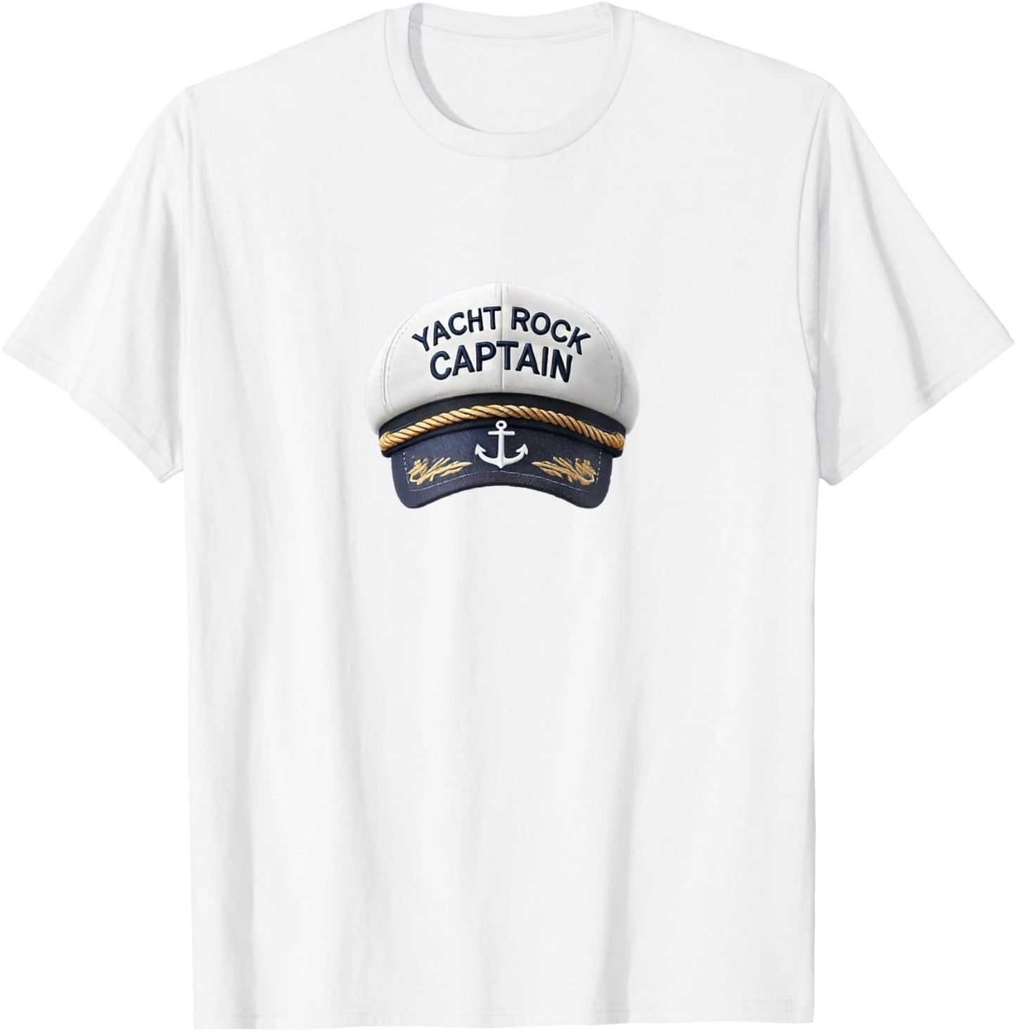 Yacht Rock Captain Sailor Cap T-Shirt - T-Shirt | White