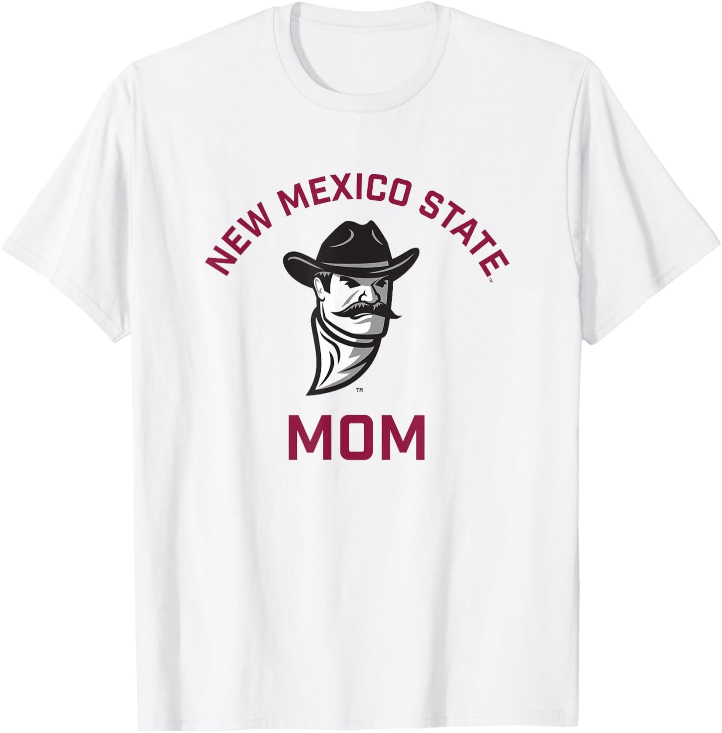 New Mexico State University NMSU Aggies Arched Mom T-Shirt - T-Shirt | White