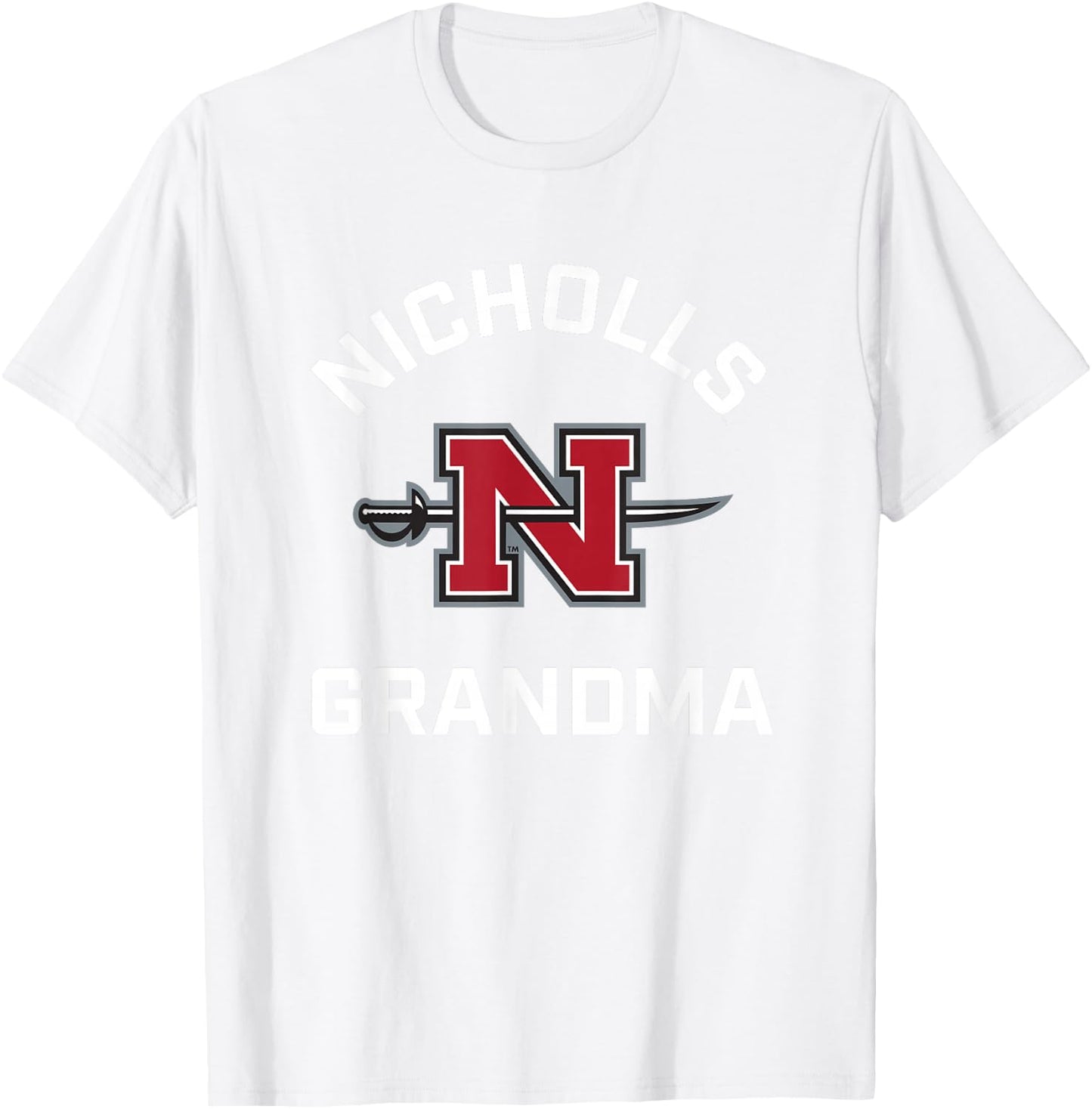 Nicholls State University Colonels Arched Grandma T-Shirt - T-Shirt | White