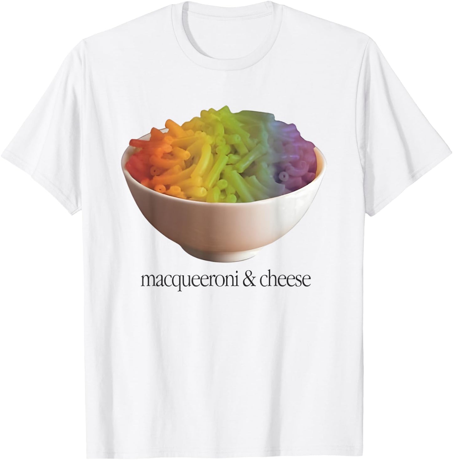 Macqueeroni And Cheese Pride Rainbow T-Shirt - T-Shirt | White