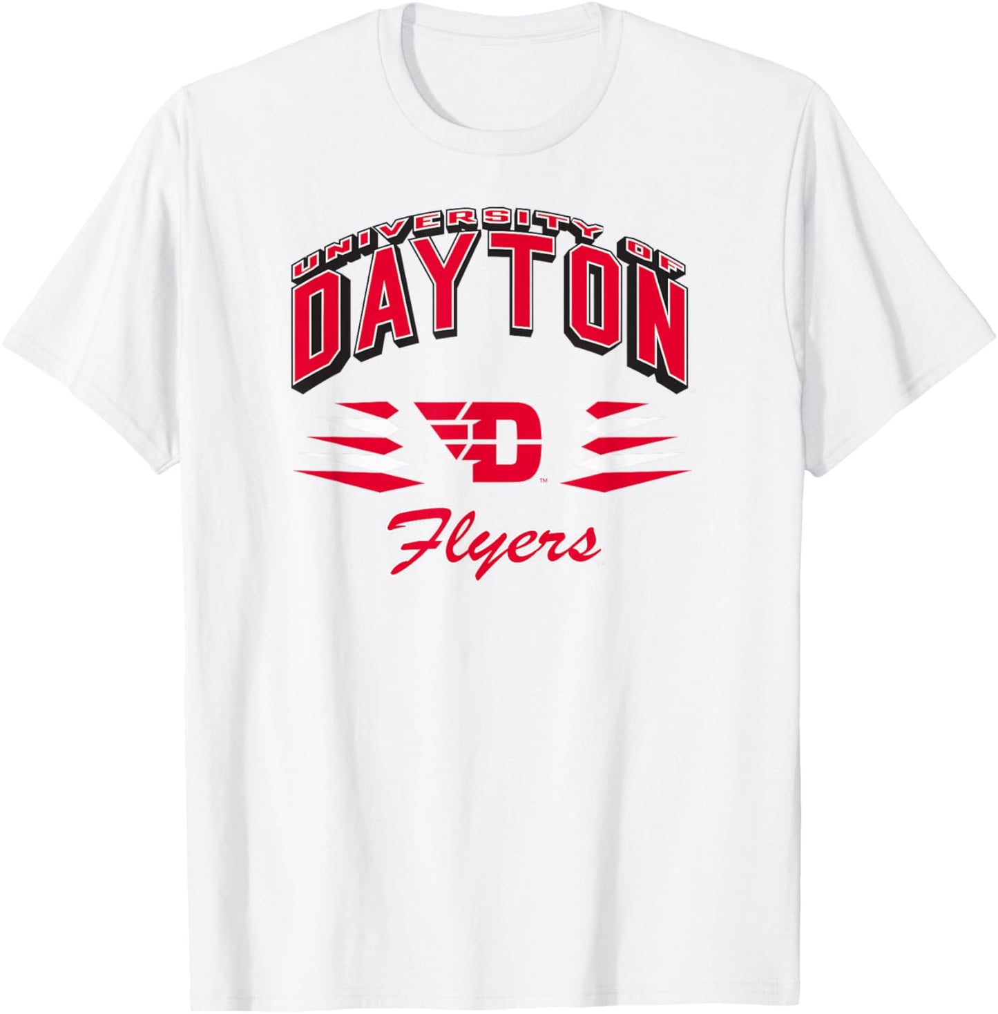 Dayton Flyers Retro Diamond Gray Officially Licensed T-Shirt - T-Shirt | White