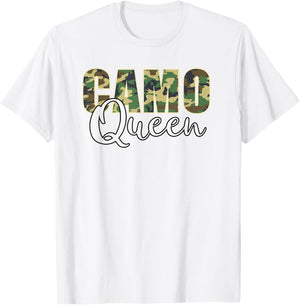 Camo Queen Orange Camouflage Women T-Shirt - T-Shirt | White