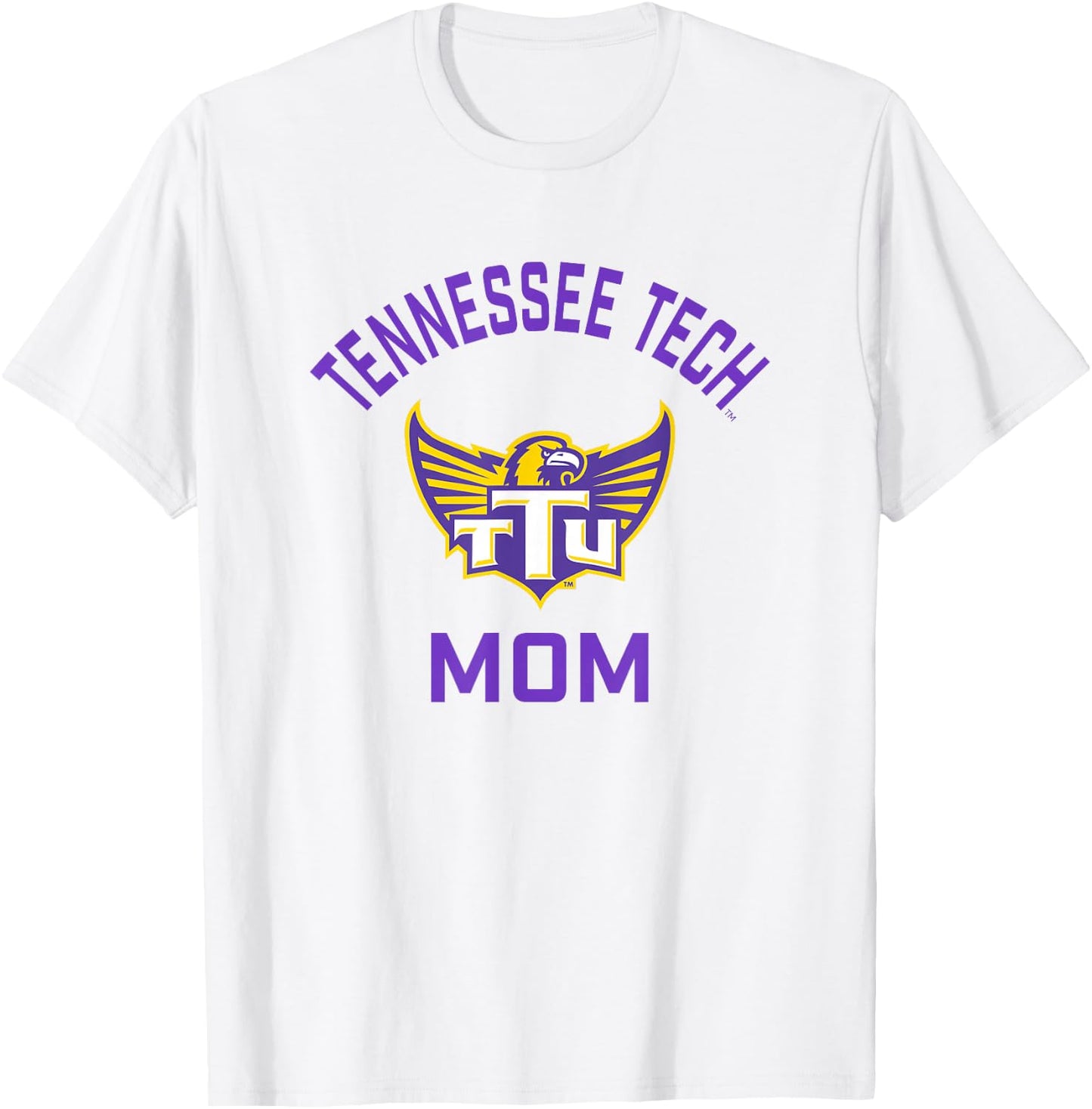 Tennessee Tech Golden Eagles Arched Mom T-Shirt - T-Shirt | White