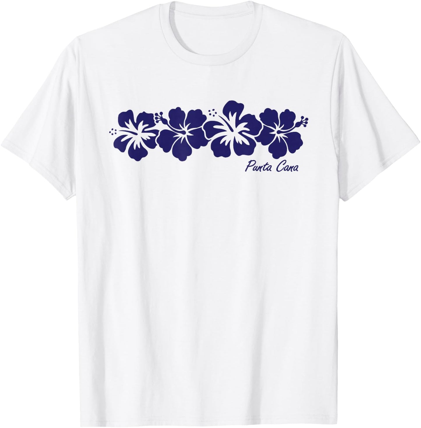 Punta Cana Hibiscus Flower Boys Girls Vacation Souvenir T-Shirt - T-Shirt | White