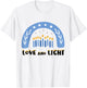 Love and Light Rainbow Hanukkah Jewish Chanukah Men Women T-Shirt - T-Shirt | White