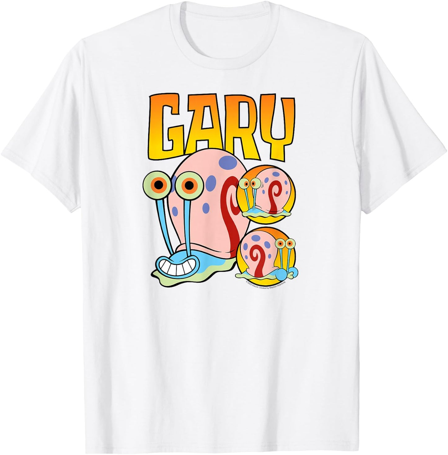 Spongebob Squarepants - Gary The Snail Character Collage T-Shirt - T-Shirt | White