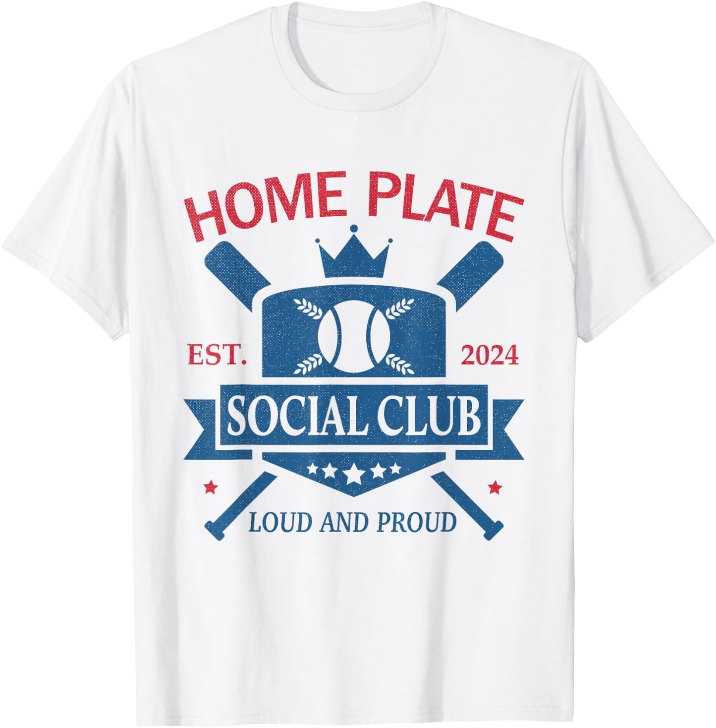 Funny Baseball Home Plate Social Club T-Shirt - T-Shirt | White