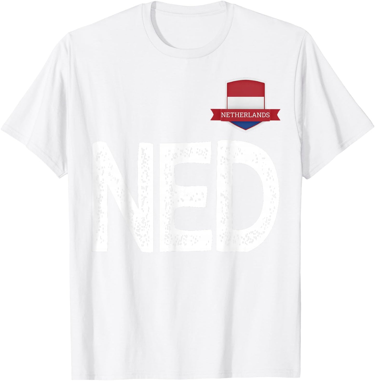 Nederland Netherlands Human-Flag Letter N E and D Nederland T-Shirt - T-Shirt | White