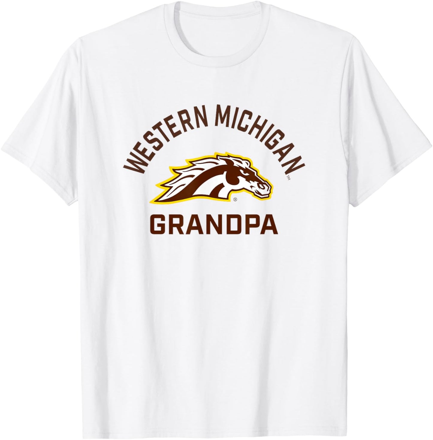 Western Michigan University Broncos Arched Grandpa T-Shirt - T-Shirt | White