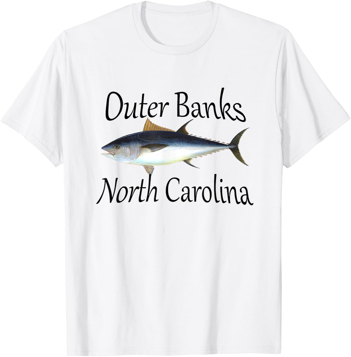 Outer Banks NC Bluefin Tuna T-Shirt - T-Shirt | White