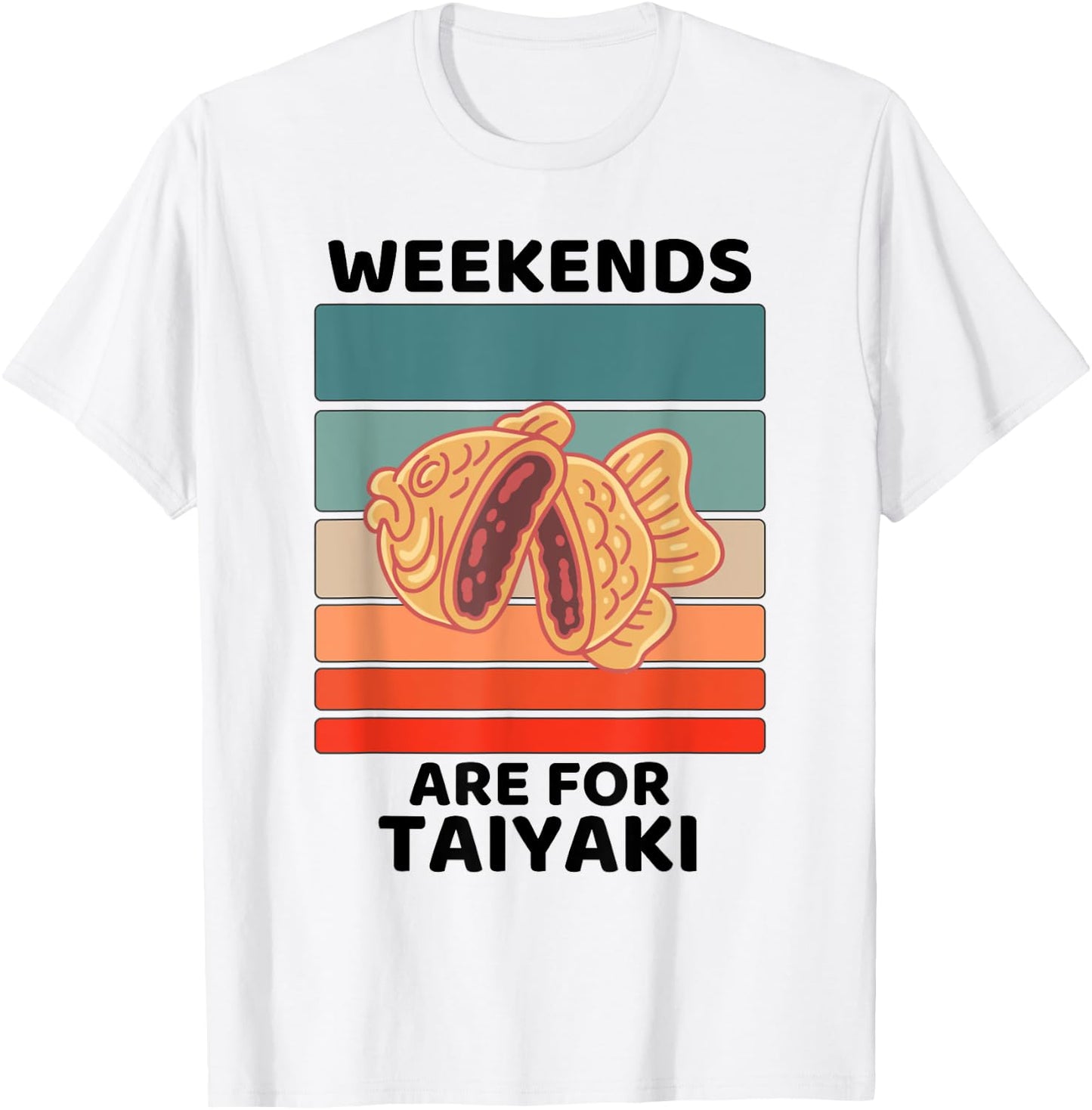Vintage Taiyaki Food Lover Weekends Are For Taiyaki Lover T-Shirt - T-Shirt | White