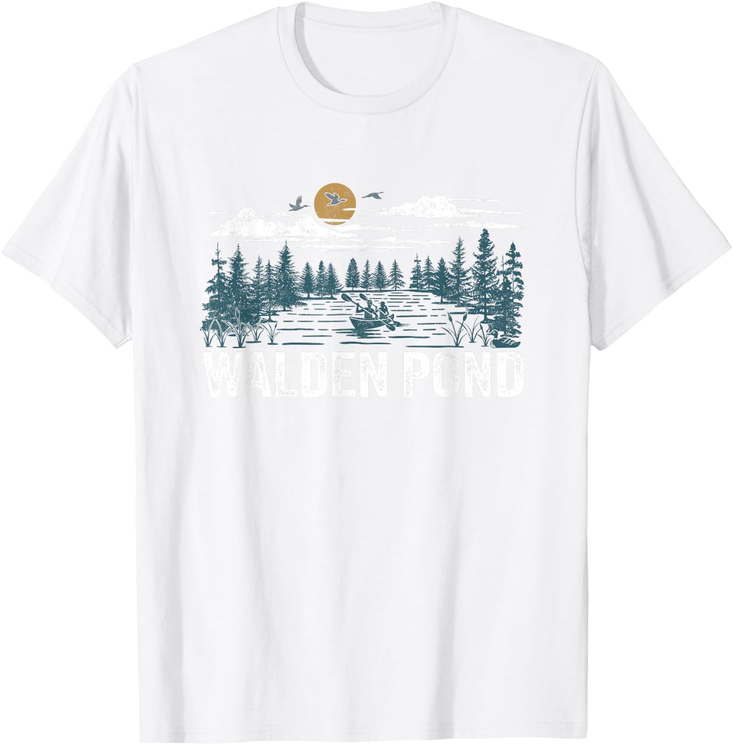 Walden Pond Massachusetts T-Shirt - T-Shirt | White